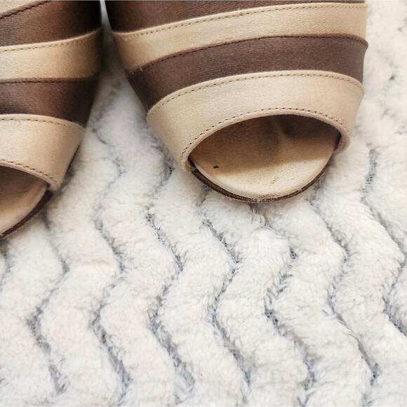 Manolo Blahnik Satin 2 tone sling back heels size 8.5 - Picture 7 of 8